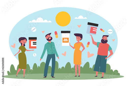 Anxiety medication depression isolated abstract concept. Vector graphic design illustration