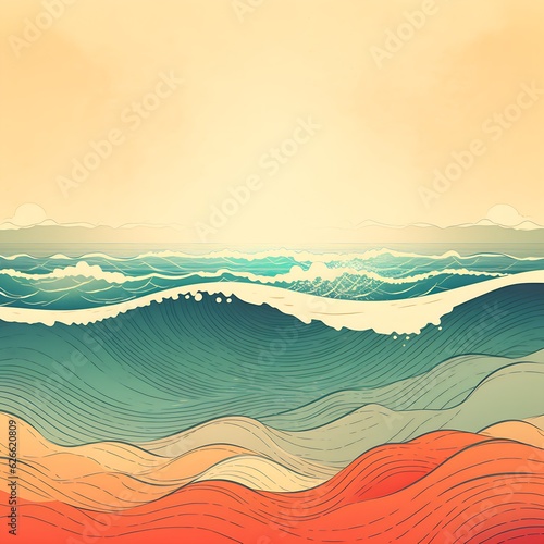 Ocean Waves Ai Generative