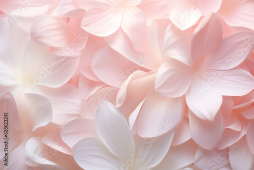 A wallpaper background of lightly colored floral petals. AI generated © yuliachupina