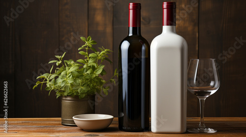 Leere Weinflaschen für Markenwerbung © PhotoArtBC
