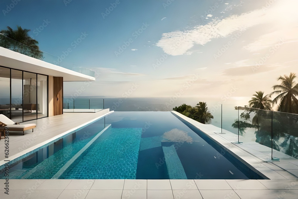 Fototapeta premium swimming pool generative by AI technology