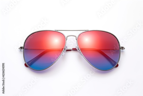 New stylish aviator sunglasses isolated on white.