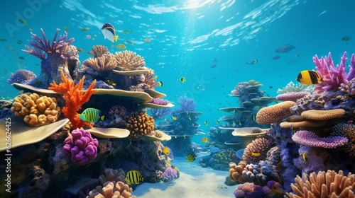 coral reef with fish