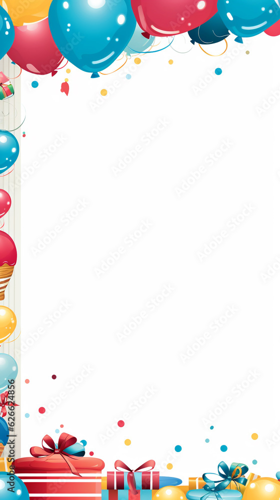 Inviting playfulness into your project Fun birthday border design with ...