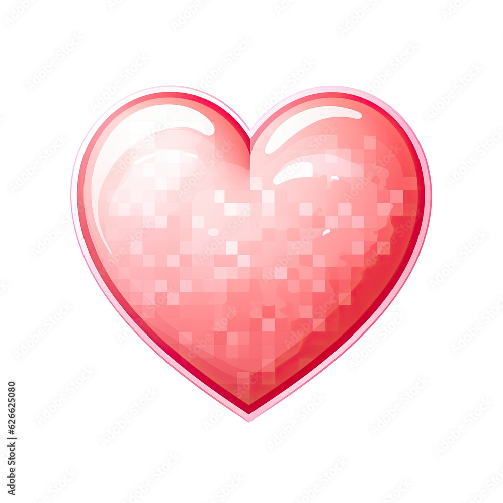 Pixel art heart cute beauty love color icon valentine Pixel art heart cute beauty love color icon valentine