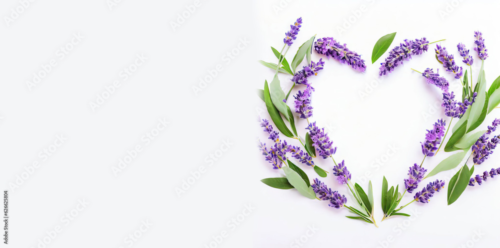 Pixelated Lavender Embrace: Beauty in Flowers, White Background, Generative AI