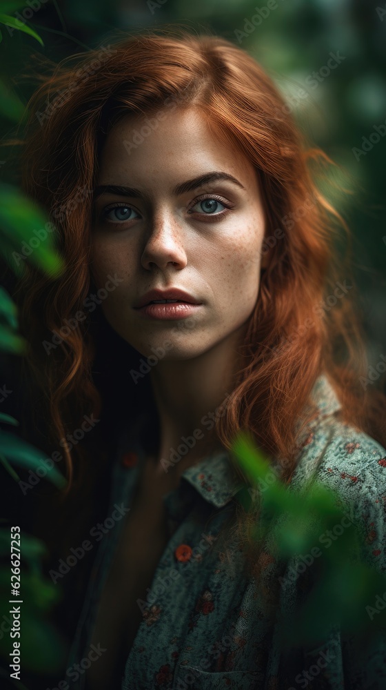 Exotic woman in a jungle. Young girl with natural make-up stands in the jungle among exotic plants. Exotic woman in a jungle. Young girl with natural make-up stands in the jungle among exotic plants.