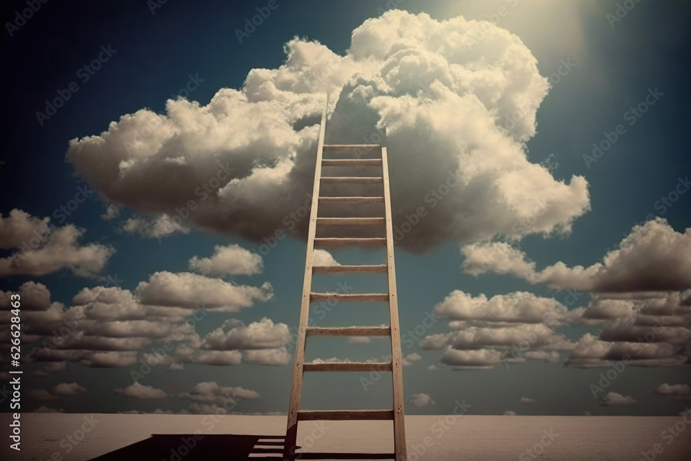 ai generated illustration Ladder to sky ai generated illustration Ladder to sky