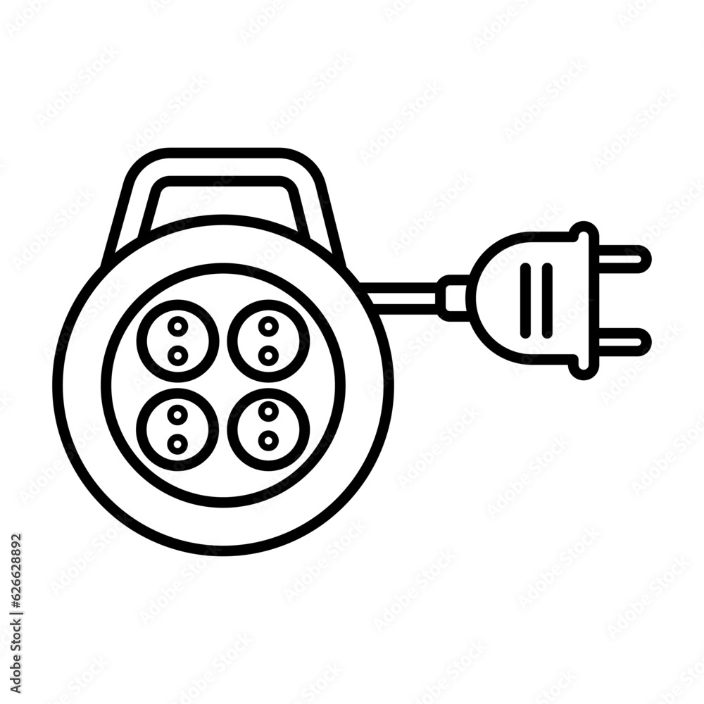 Socket electric power plug icon vector on trendy design