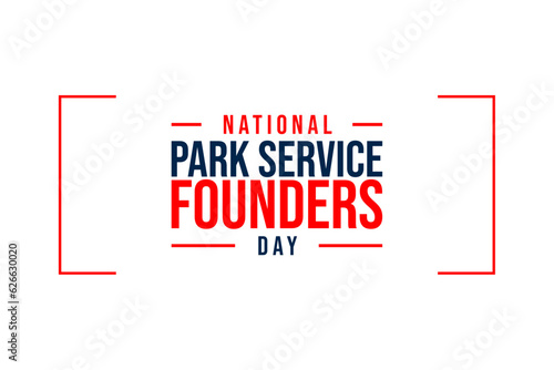 National Park Service Founders Day, background template Holiday concept