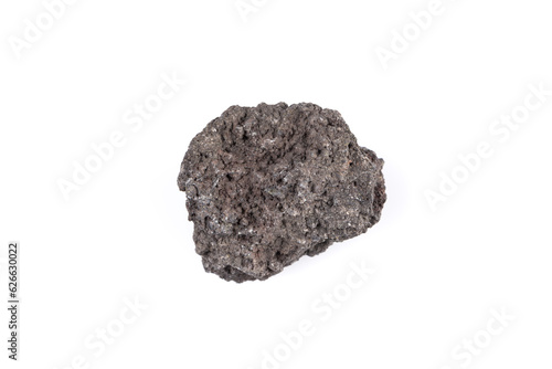 Volcanic stones on a white background