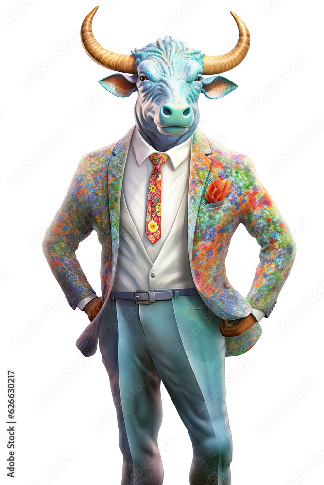 Bull in a suit