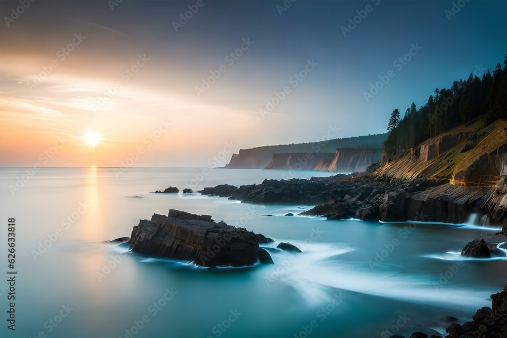 Obraz premium sea generative by AI technology