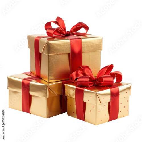 Foto Christmas Gift boxes isolated.