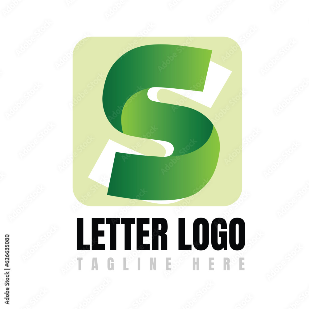 S letter mark alphabet initials based logo with abstract S design and dummy text on white background. S letter mark alphabet initials based logo with abstract S design and dummy text on white background.