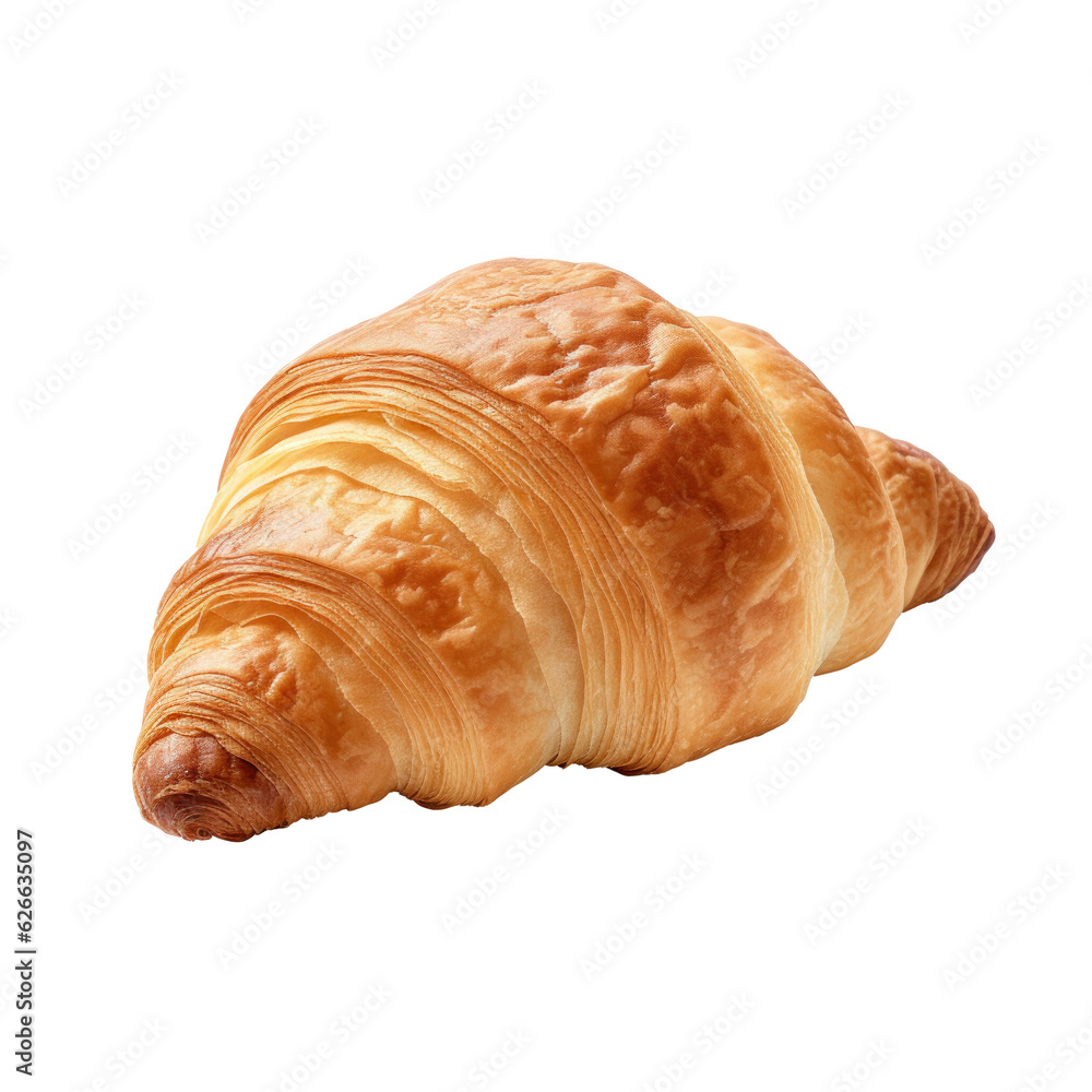 Tasty french croissant isolated