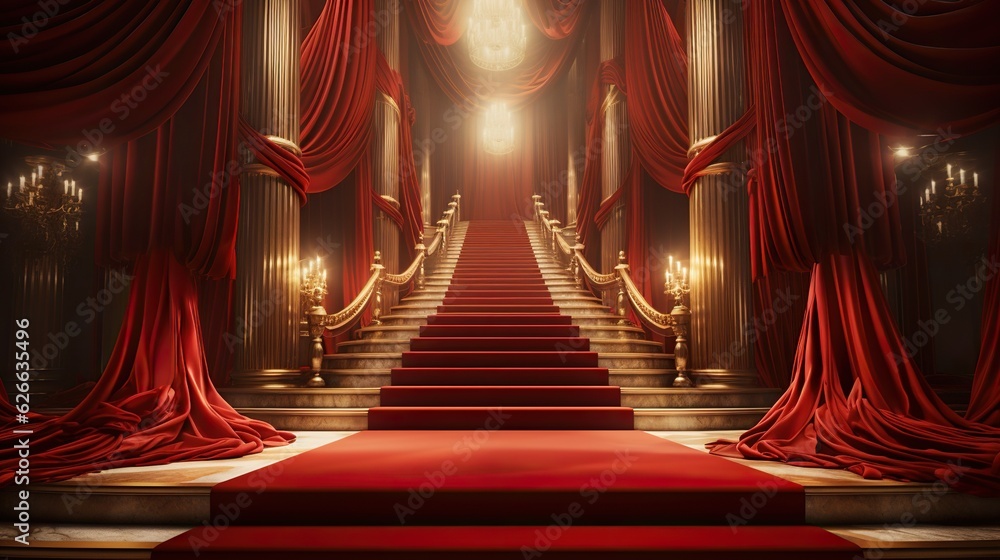 Hollywood red carpet event with vip entrance, night award show Stock ...