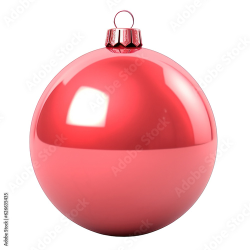 Red Christmas Ball Isolated