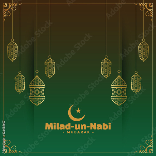 Free vector  attractive milad un nabi festival card