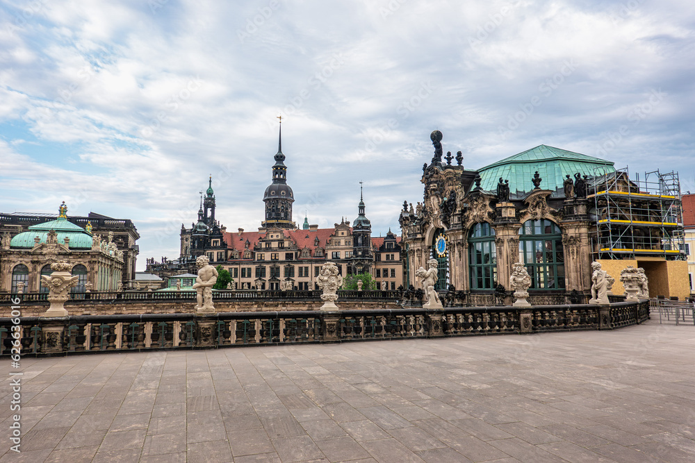 Famous Zwinger palace, Dresdner Zwinger Art Gallery of Dresden, Saxrony, Germany.