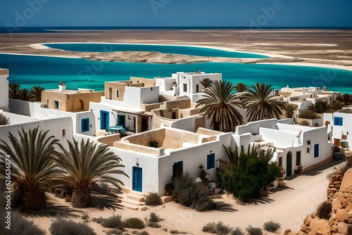 Tunisia. Djerba island. Guellala village with the mediterranean sea in a background © Haseeb