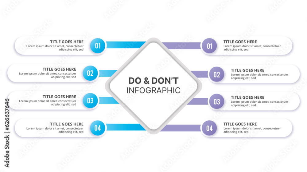 Process Workflow Dos And Don Ts Comparison Chart Infographic Template