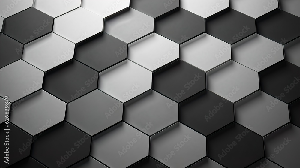 black and hexagon pattern