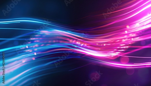 Neon fiber optic lines abstract texture background, abstract speed lines technology background
