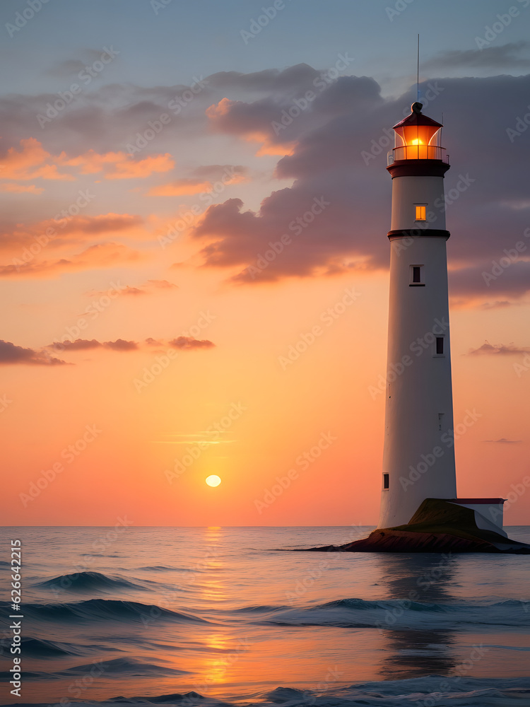 lighthouse at sunset lighthouse at sunset