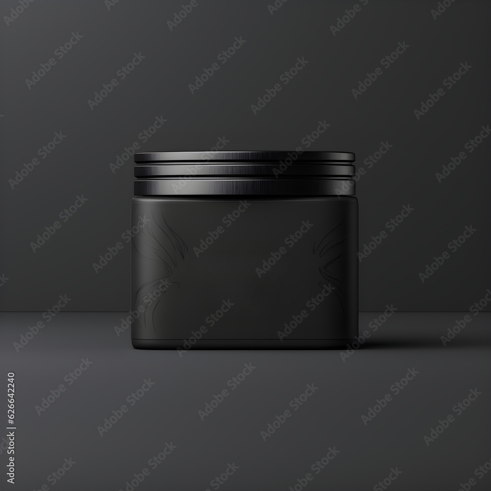 Black cosmetic Bottle mockup, isolated on Black Background. Generated Ai Black cosmetic Bottle mockup, isolated on Black Background. Generated Ai