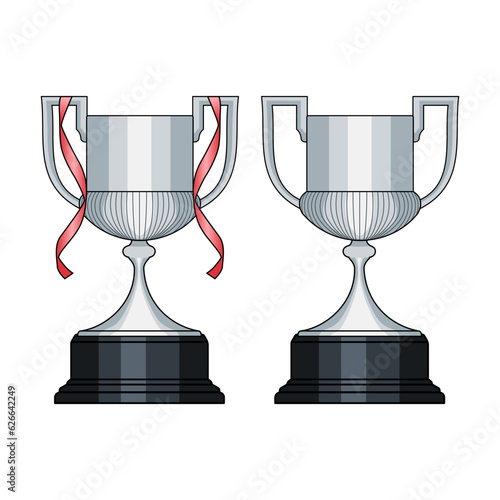 Vector graphic illustration of Copa Del Rey. Copa Del Rey Trophy. Spanish Football Trophy.