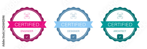 Get a set of certificates with IT professions. Engineer, designer, archirect