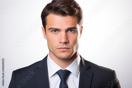 successful caucasian businessman entrepreneur headshoot. High quality photo photo