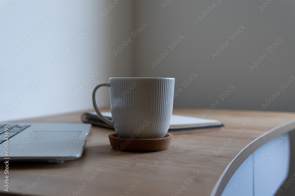 cup of coffee close up on the table cup of coffee close up on the table