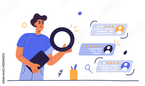 HR specialists choosing best candidate for job. HR concept. Man Characters Having Business Conversation. People search concept. Vector illustration