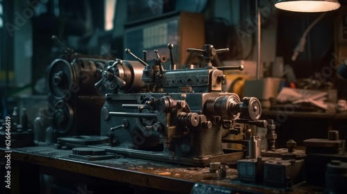 Vintage Train Engine: Capturing the Nostalgic Industrial Era with Retro Machinery & Steel Power, generative AI
