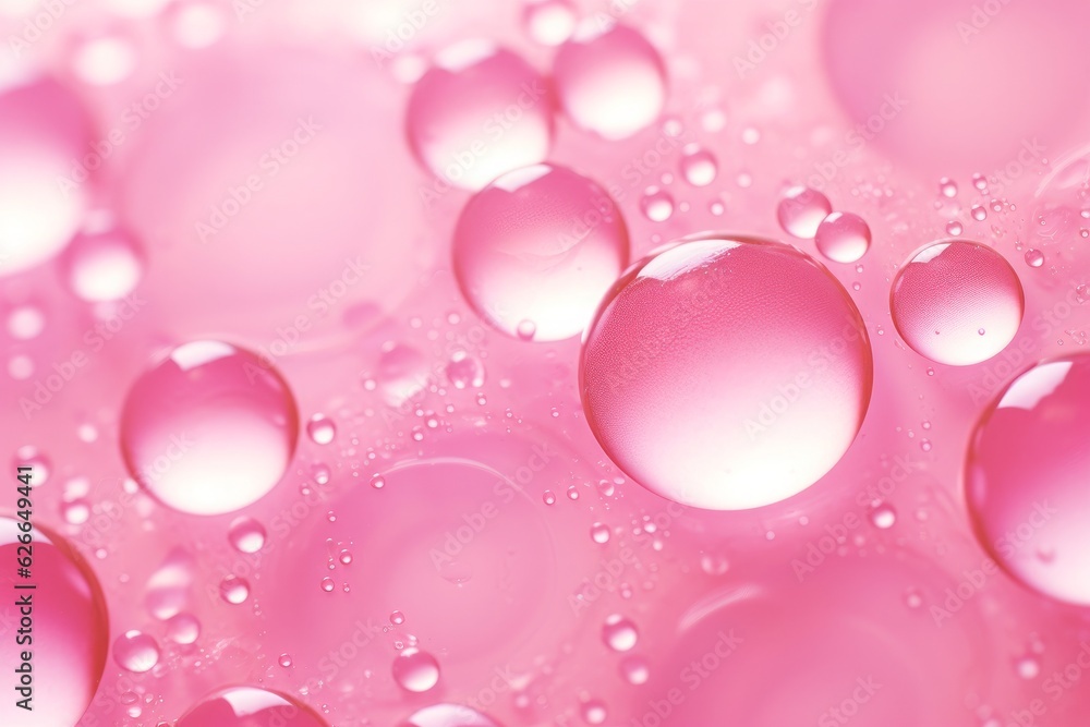 Abstract Pink water bubbles background 