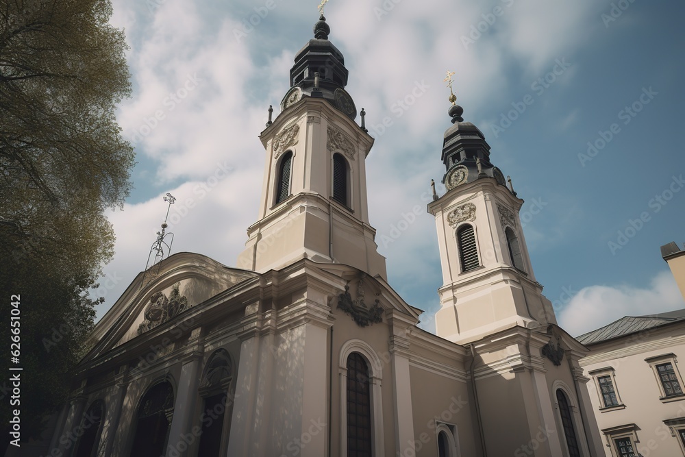 church and architecture, religion and building, cathedral, generative artificial intelligence