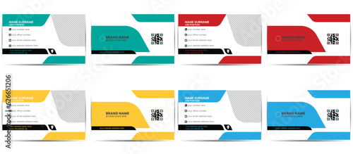 Extraordinary creative vector modern business card template with rectangle and rounded rectangle shapes for common, uncommon, interior, and technological businesses