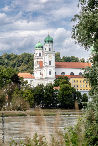 View at the cathedral of Passau, bavaria, germany, in summer outdoors
