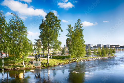 A beautiful and green summer in Joensuu, a city in North Karelia, Finland