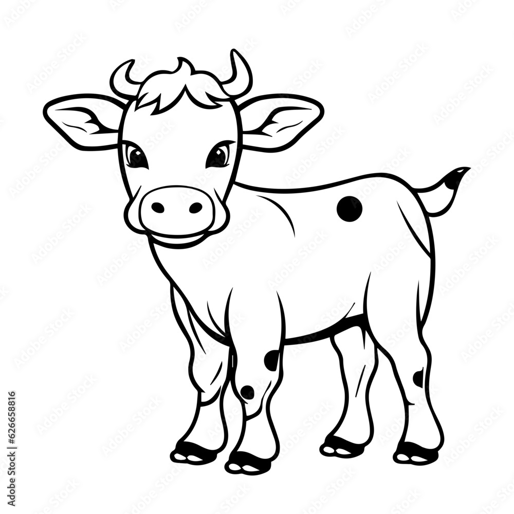 calf outline illustration calf outline illustration
