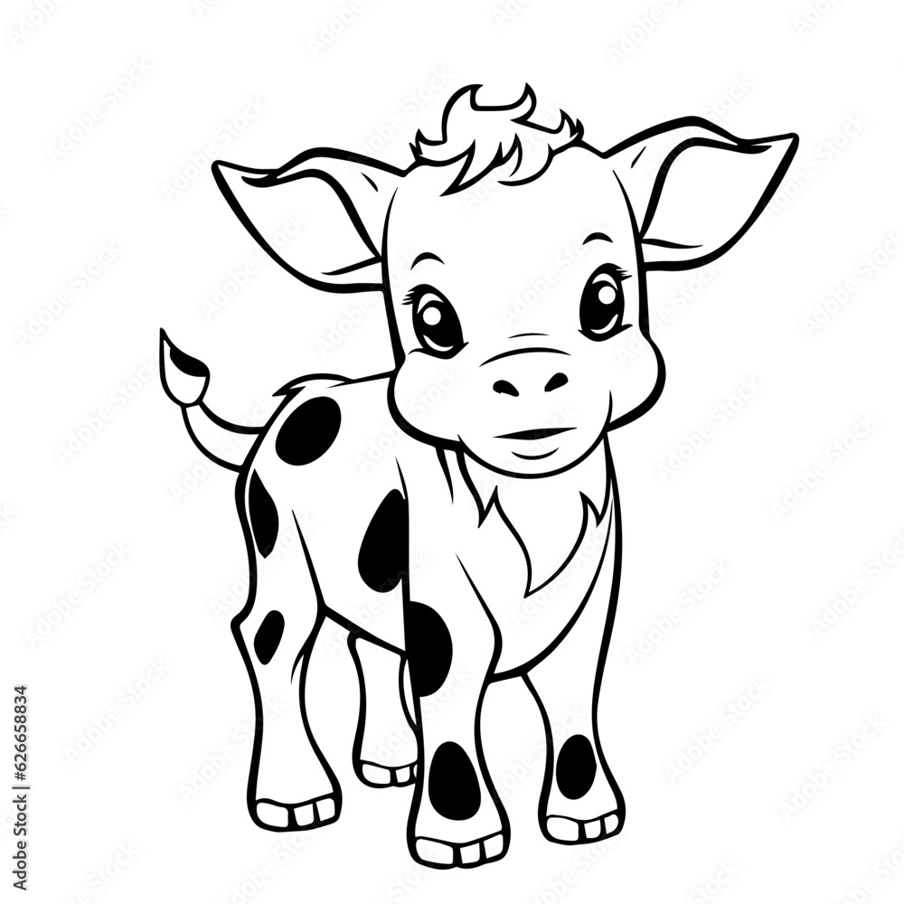 calf outline illustration calf outline illustration