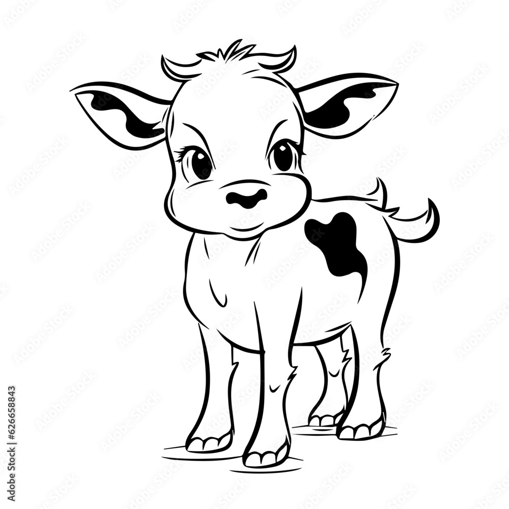 calf outline illustration calf outline illustration