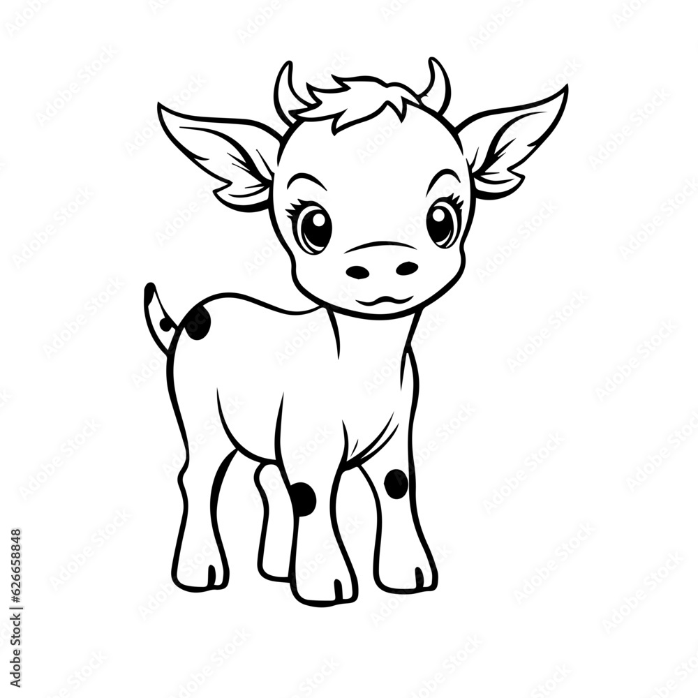 calf outline illustration calf outline illustration