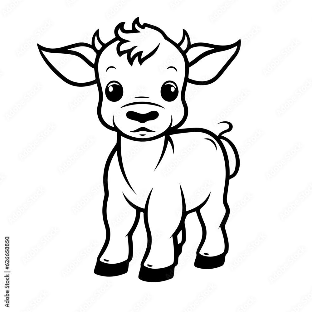 calf outline illustration calf outline illustration