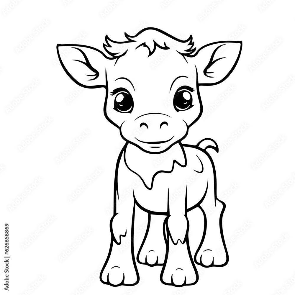 calf outline illustration calf outline illustration