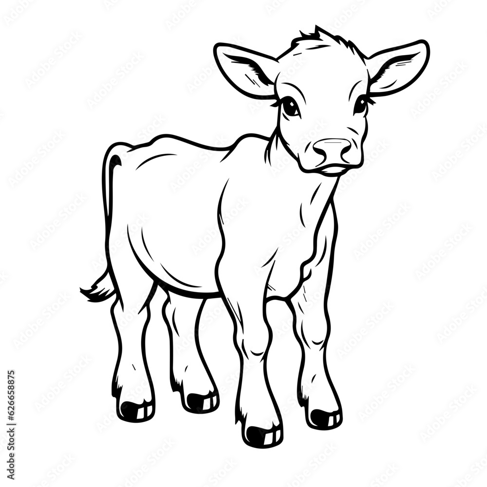 calf outline illustration calf outline illustration
