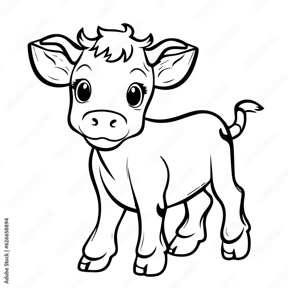 calf outline illustration calf outline illustration