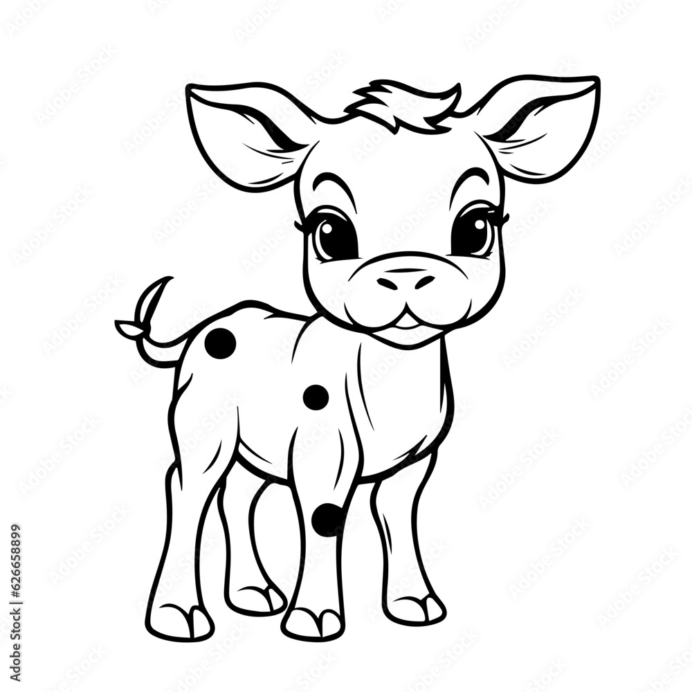 calf outline illustration calf outline illustration